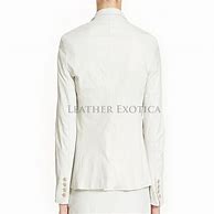 Image result for White Leather Blazer