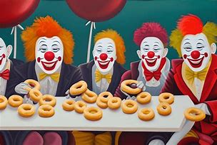 Image result for Circus Clown Oil Painting