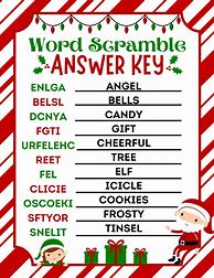 Image result for Xmas Word Scramble