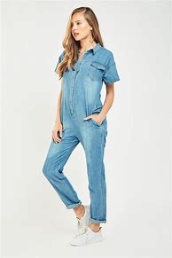 Image result for Short Jean Jumpsuit