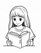 Image result for Girl Reading Book Digital Art