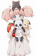 Image result for Anime Girl with Stuffed Animal