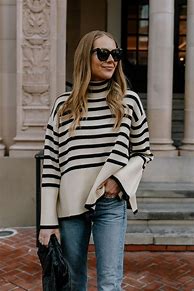 Image result for Stripe Sweater Women