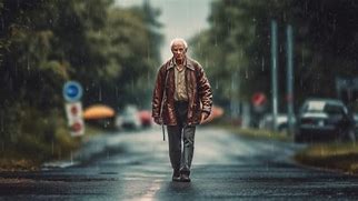 Image result for Man Walking in the Rain Sideways