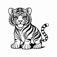 Image result for White Tiger Drawing On Grey Paper Cute