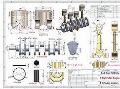 Image result for Engine CAD Drawing