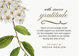 Image result for Free Sympathy Thank You Cards