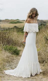 Image result for Bohemian Beach Wedding Dress