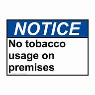 Image result for No Tobacco Use Signs