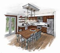 Image result for Modern Kitchen Sketches