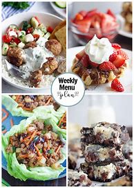 Image result for Weekly Meal Plan Menu