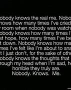 Image result for No Body Knows It's Empty