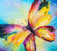 Image result for Cat and Butterfly Painting