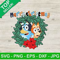 Image result for Bluey Christmas SVG