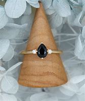 Image result for Pear-Shaped Engagement Ring with Black