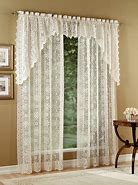 Image result for Lace Window Curtains with Attached Valance