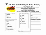 Image result for Sandwich Order Form Template