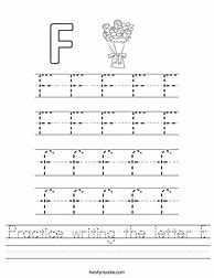 Image result for Letter F Writing Practice