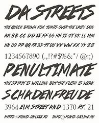 Image result for Da Streets Font