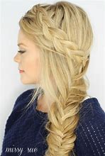 Image result for Fishtail Braid with Bangs