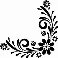 Image result for Floral Design Black White