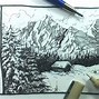 Image result for How to Draw a Mountain Scene