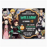 Image result for Demon Slayer Anime Birthday Card