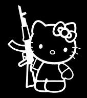 Image result for Hello Kitty Background with a Gun