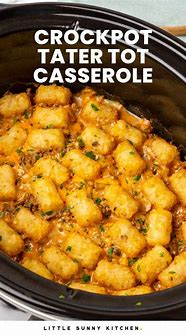 Image result for Slow Cooker Tater Tot Casserole