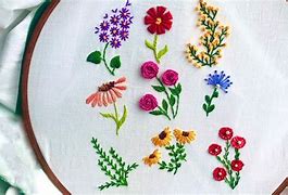 Image result for Monochrome Embroidery Flowers