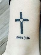 Image result for Cross Tattoo with Scripture