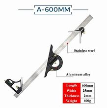 Image result for Combination Ruler Carpentry 600Mm