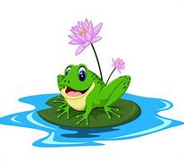 Image result for Cartoon Frog On Lily Pad