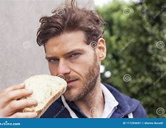 Image result for Person Eating Bread Slice