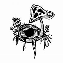 Image result for Trippy Mushroom Drawing