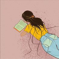 Image result for Girl Reading Book Digital Art