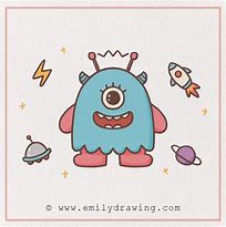 Image result for Easy Cartoon Monster Drawing