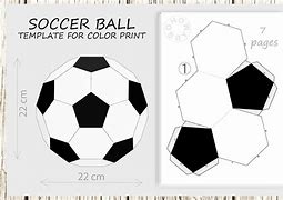 Image result for Papercraft Soccer Ball Template Small