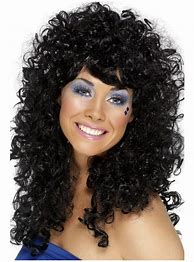 Image result for Brown Curly Wig 80s