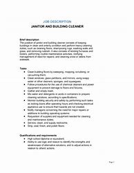 Image result for Cleaner Job Description