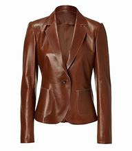 Image result for brown leather blazer