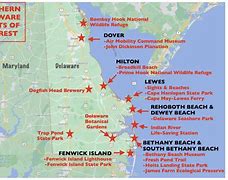 Image result for Delaware Beach Map