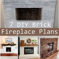 Image result for DIY Brick Fireplace