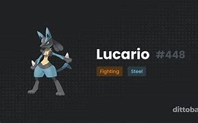 Image result for Lucario Pokedex