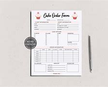 Image result for Cake Order Form Design