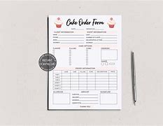 Image result for Cake Order Form Design