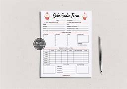 Image result for Free Sample Cake Order Form Template