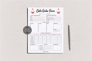 Image result for Cake Order Form Template