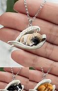 Image result for Black Lab Sleeping Angel Necklace