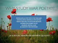 Image result for War Poetry